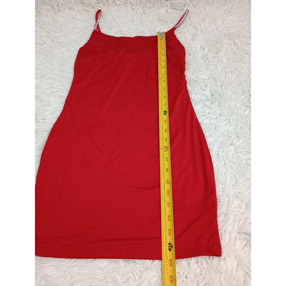 Iris Dress Women's Small Red Strappy Sleeve BodyCon Midi - Picture 2 of 9